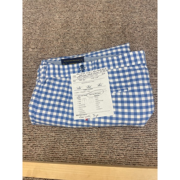 Polo Ralph Lauren Classic Fit Gingham Plaid Skull Embroidered Size 52B NWT - Picture 2 of 14